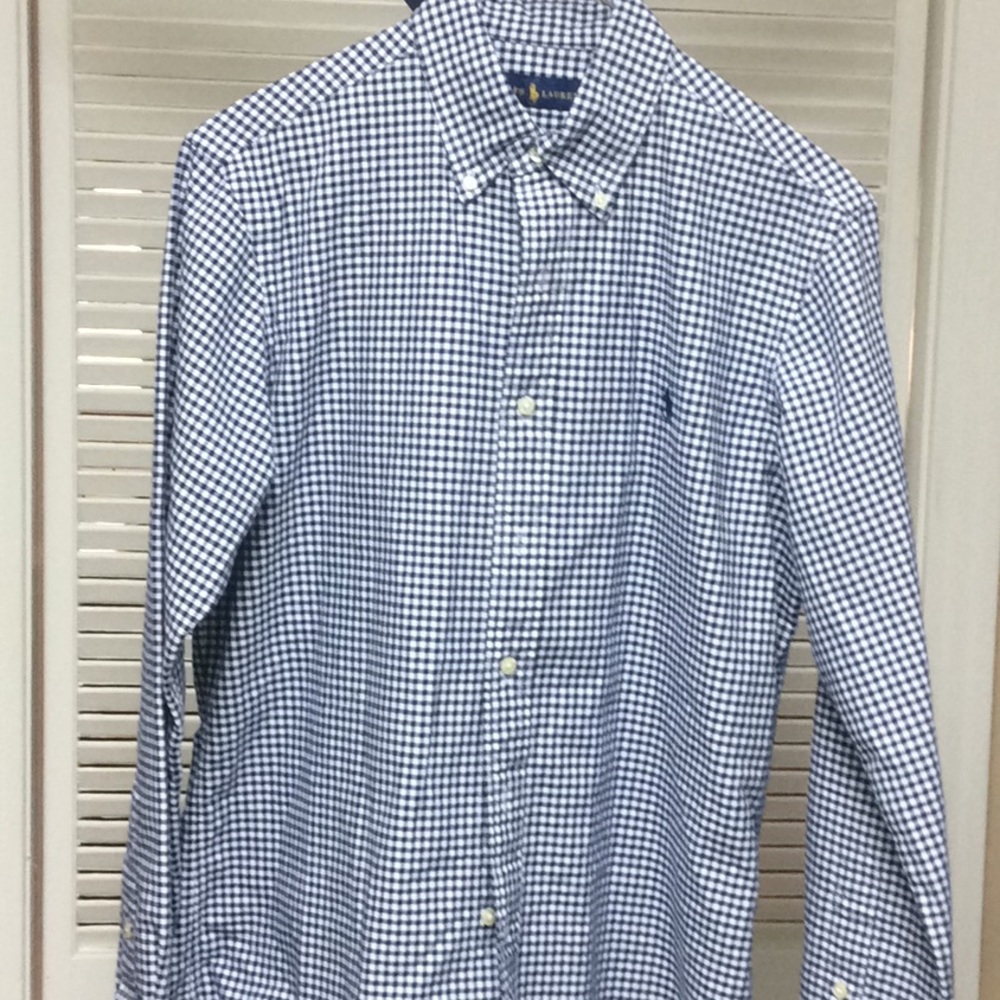 Men’s long sleeve button down polo